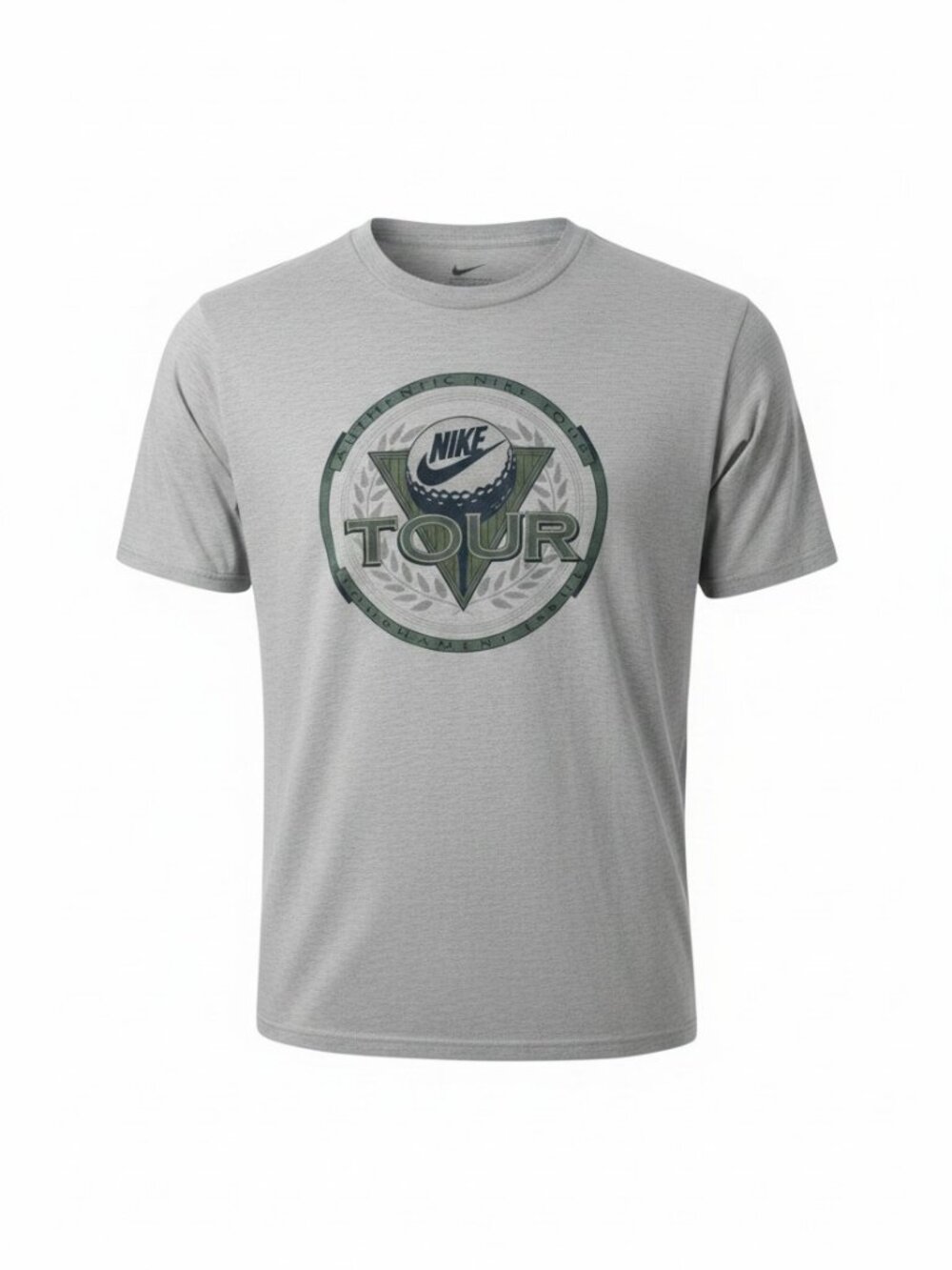 Nike Gray Short Sleeve Tour Logo T‑Shirt